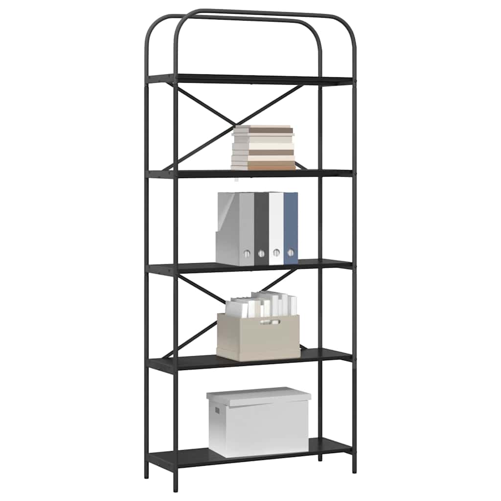 Polica Crni hrast 80 x 30 x 183 cm Konstruirano drvo