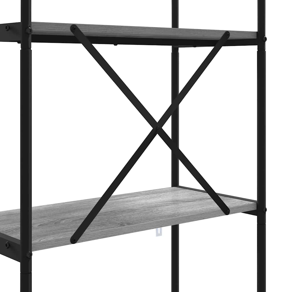 Polica Siva Sonoma 80 x 30 x 183 cm Konstruirano drvo