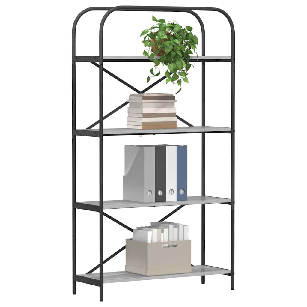 Polica Siva Sonoma 80 x 30 x 146 cm Konstruirano drvo