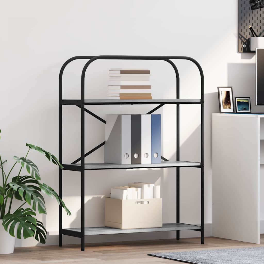 Polica Siva Sonoma 80 x 30 x 109 cm Konstruirano drvo