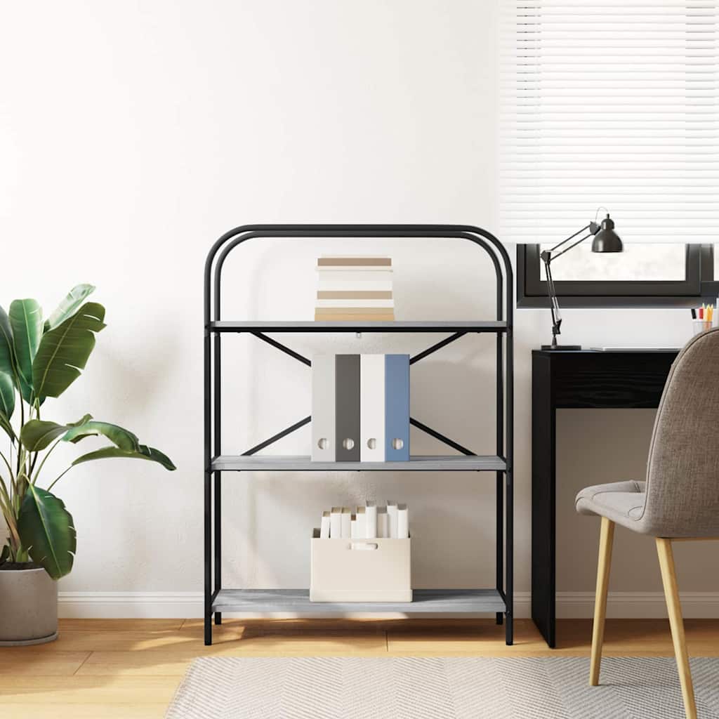 Polica Siva Sonoma 80 x 30 x 109 cm Konstruirano drvo