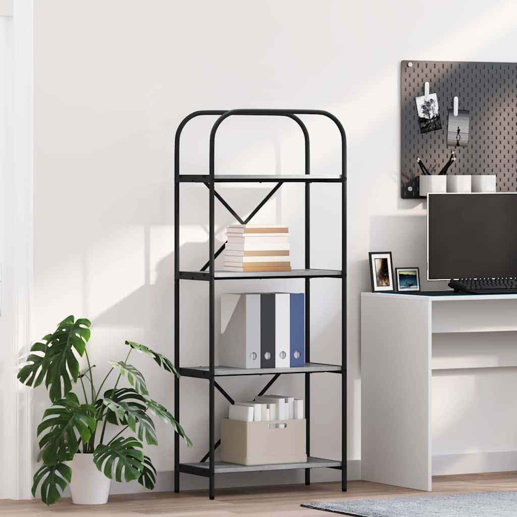 Polica Siva Sonoma 60 x 30 x 146 cm Konstruirano drvo