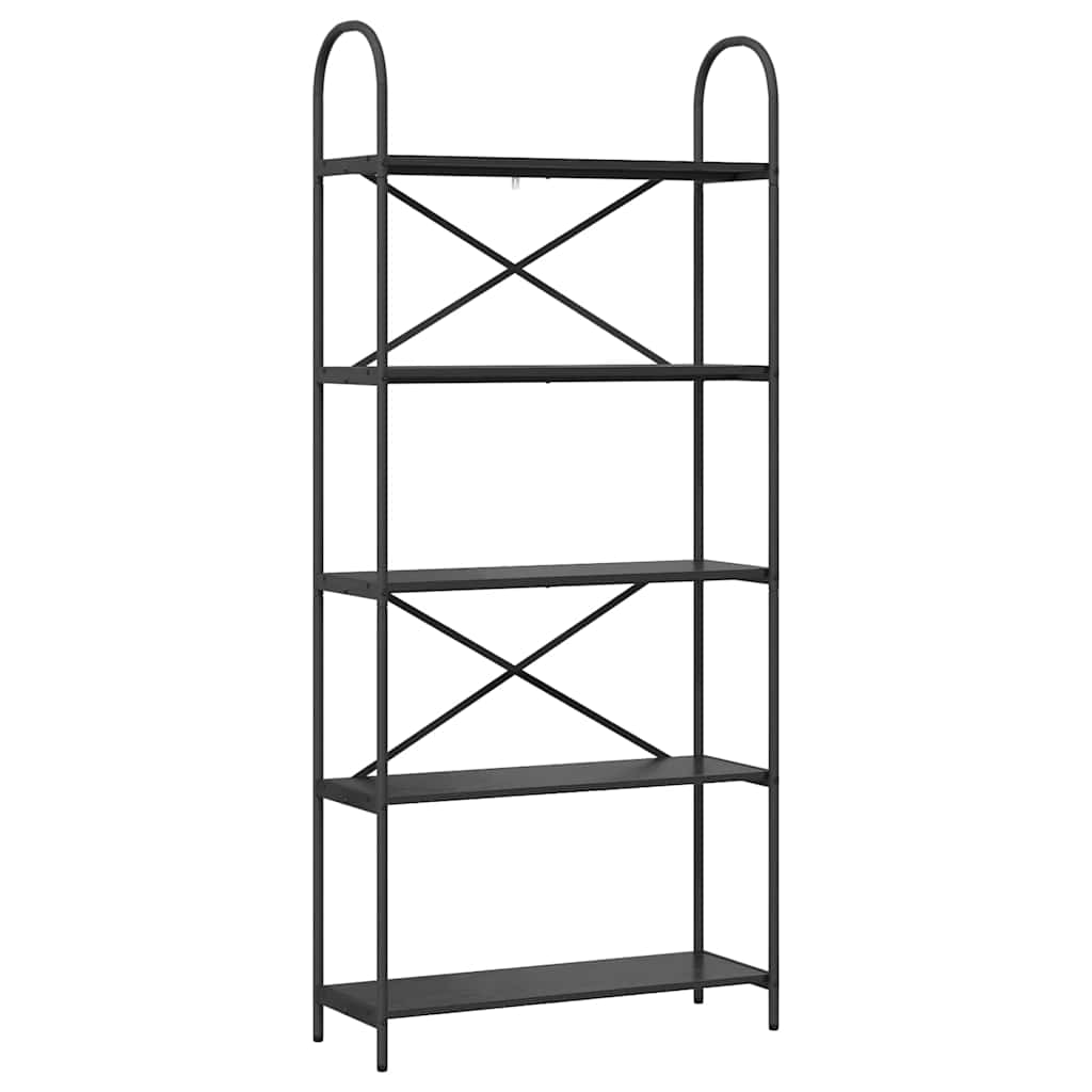 Polica Crni hrast 80 x 30 x 183 cm Konstruirano drvo