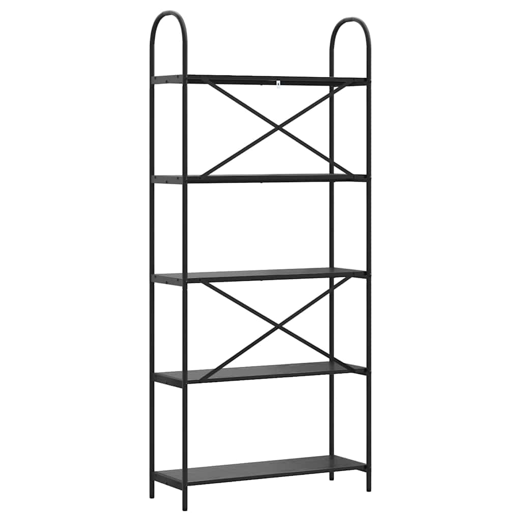 Polica Crni hrast 80 x 30 x 183 cm Konstruirano drvo