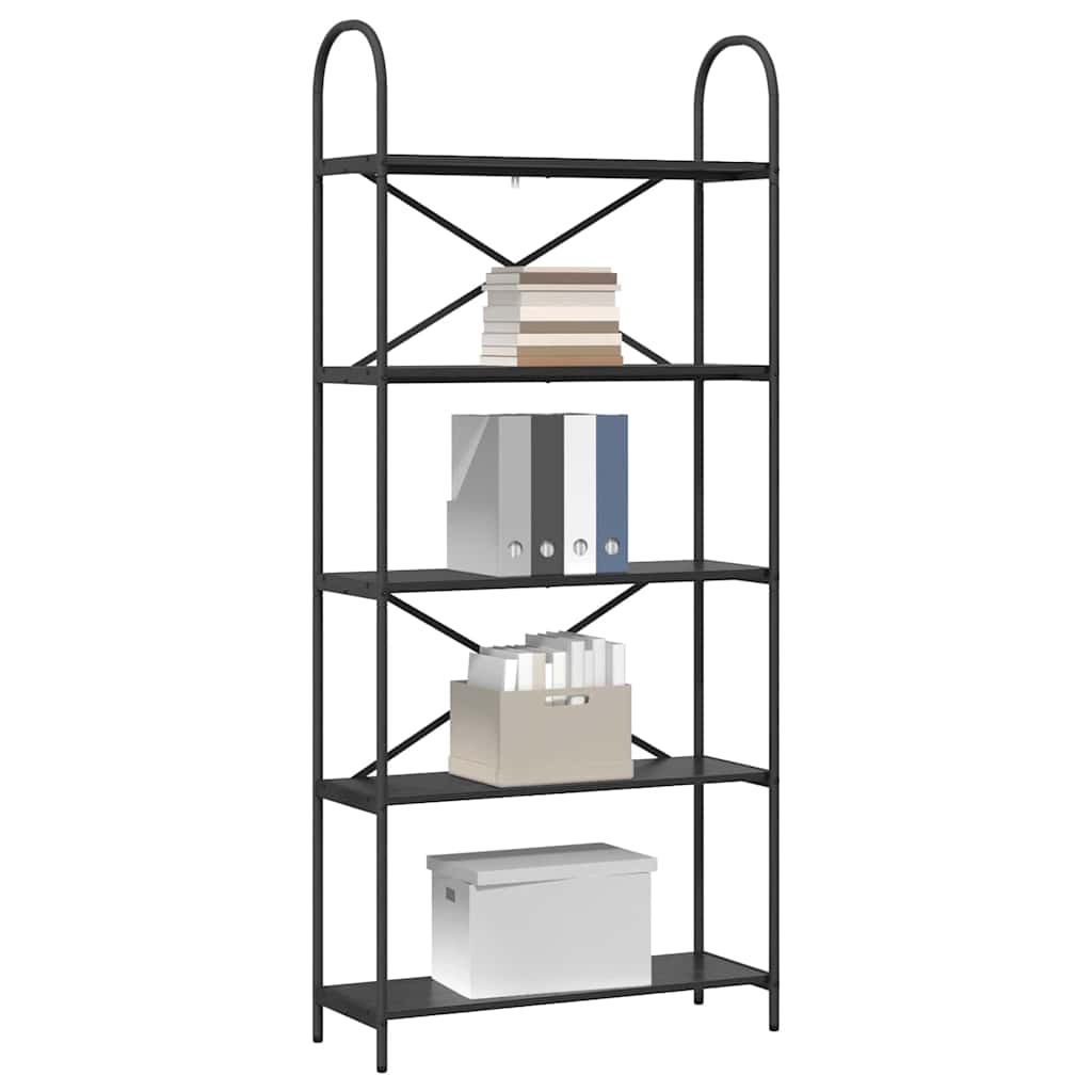 Polica Crni hrast 80 x 30 x 183 cm Konstruirano drvo