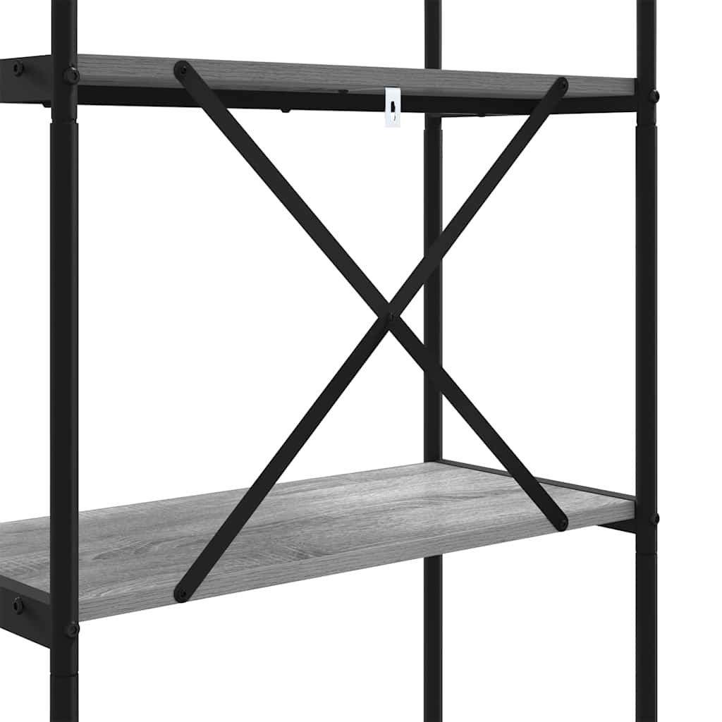 Polica Siva Sonoma 80 x 30 x 183 cm Konstruirano drvo
