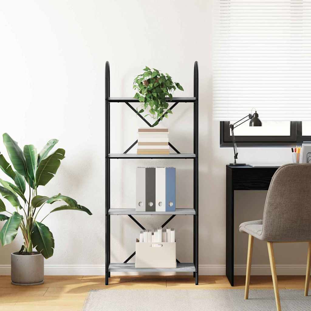 Polica Siva Sonoma 60 x 30 x 146 cm Konstruirano drvo