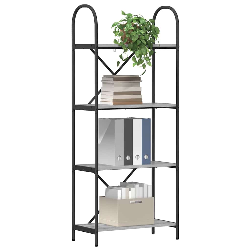 Polica Siva Sonoma 60 x 30 x 146 cm Konstruirano drvo