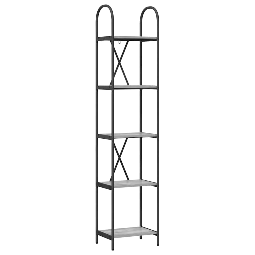 Polica Siva Sonoma 40 x 30 x 183 cm Konstruirano drvo