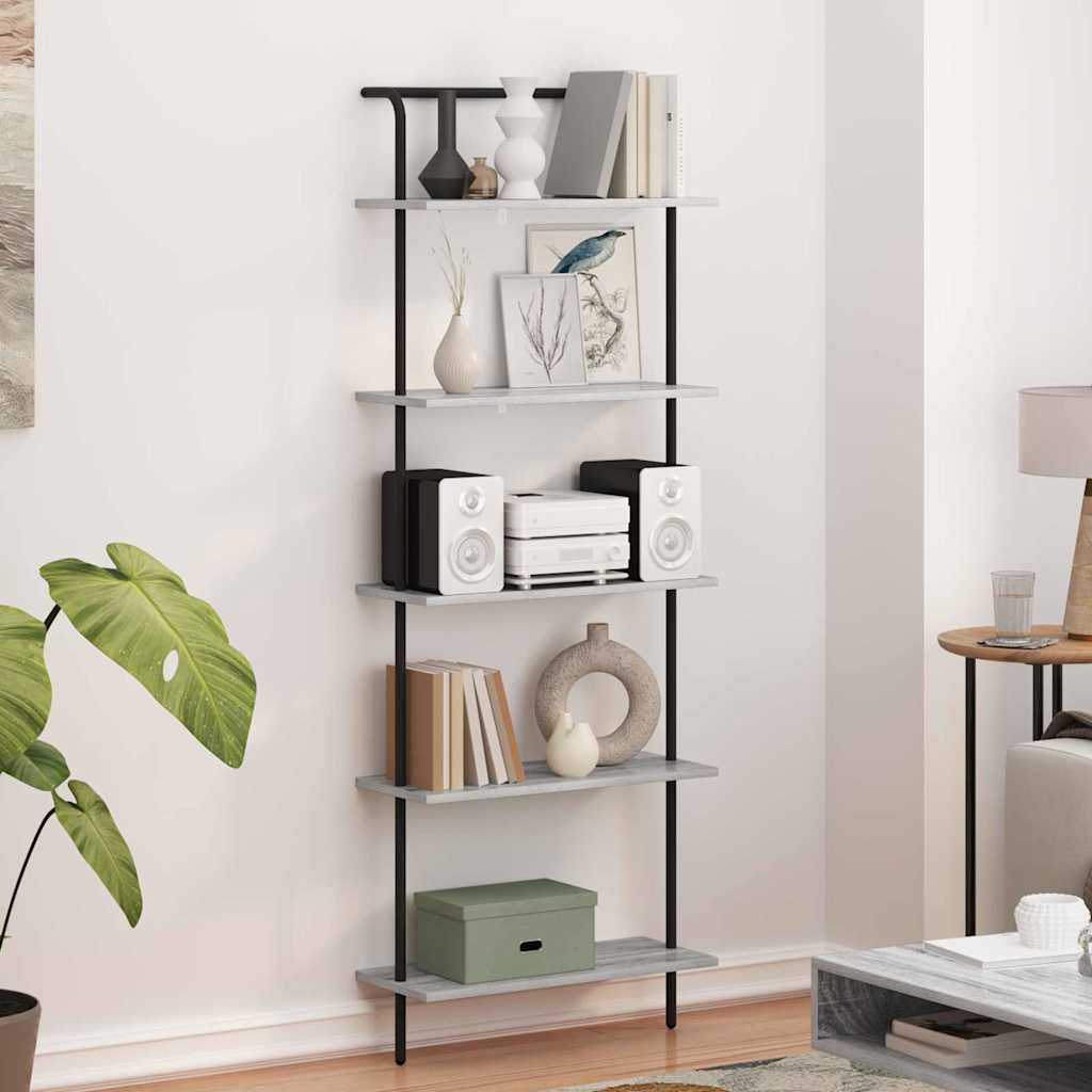 Polica Siva Sonoma 60 x 24 x 168 cm Konstruirano drvo
