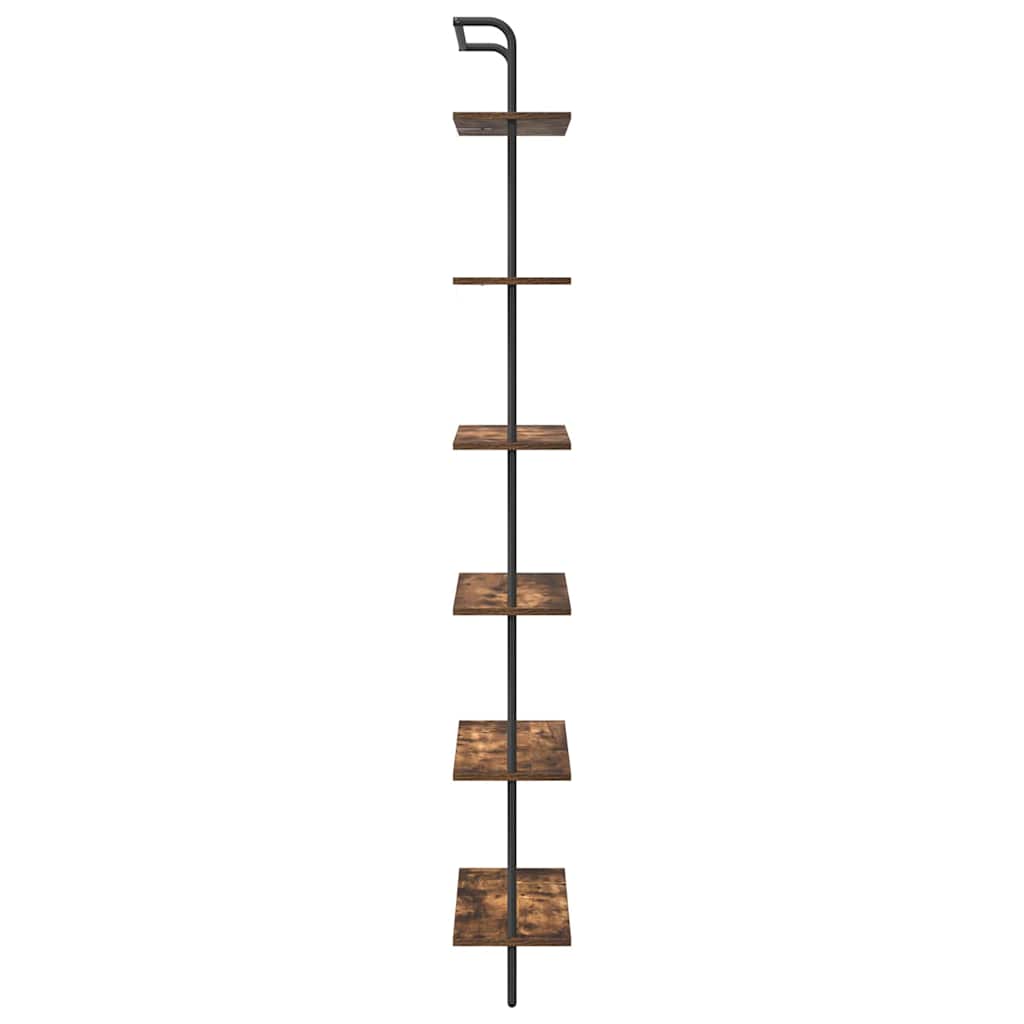 Polica Dimljeni hrast 60 x 24 x 203 cm Konstruirano drvo