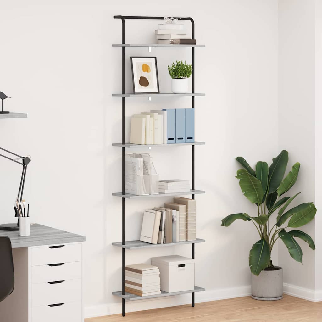 Polica Siva Sonoma 60 x 24 x 203 cm Konstruirano drvo