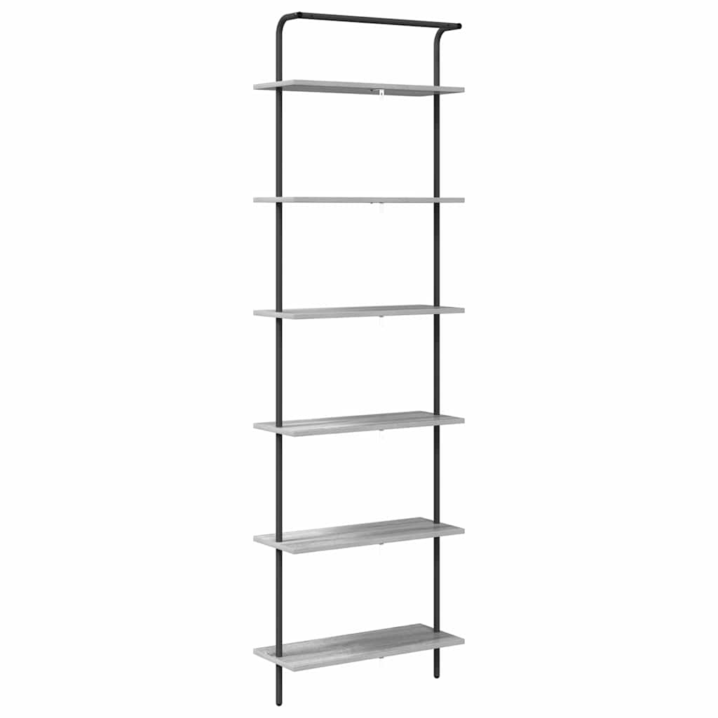 Polica Siva Sonoma 60 x 24 x 203 cm Konstruirano drvo