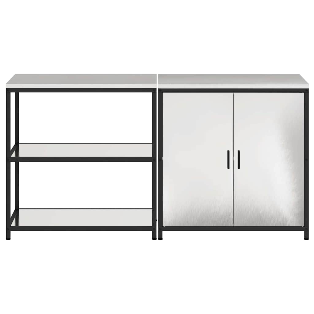 Kuhinjski set za pohranu 2 pcs Srebrno Nehrđajući čelik