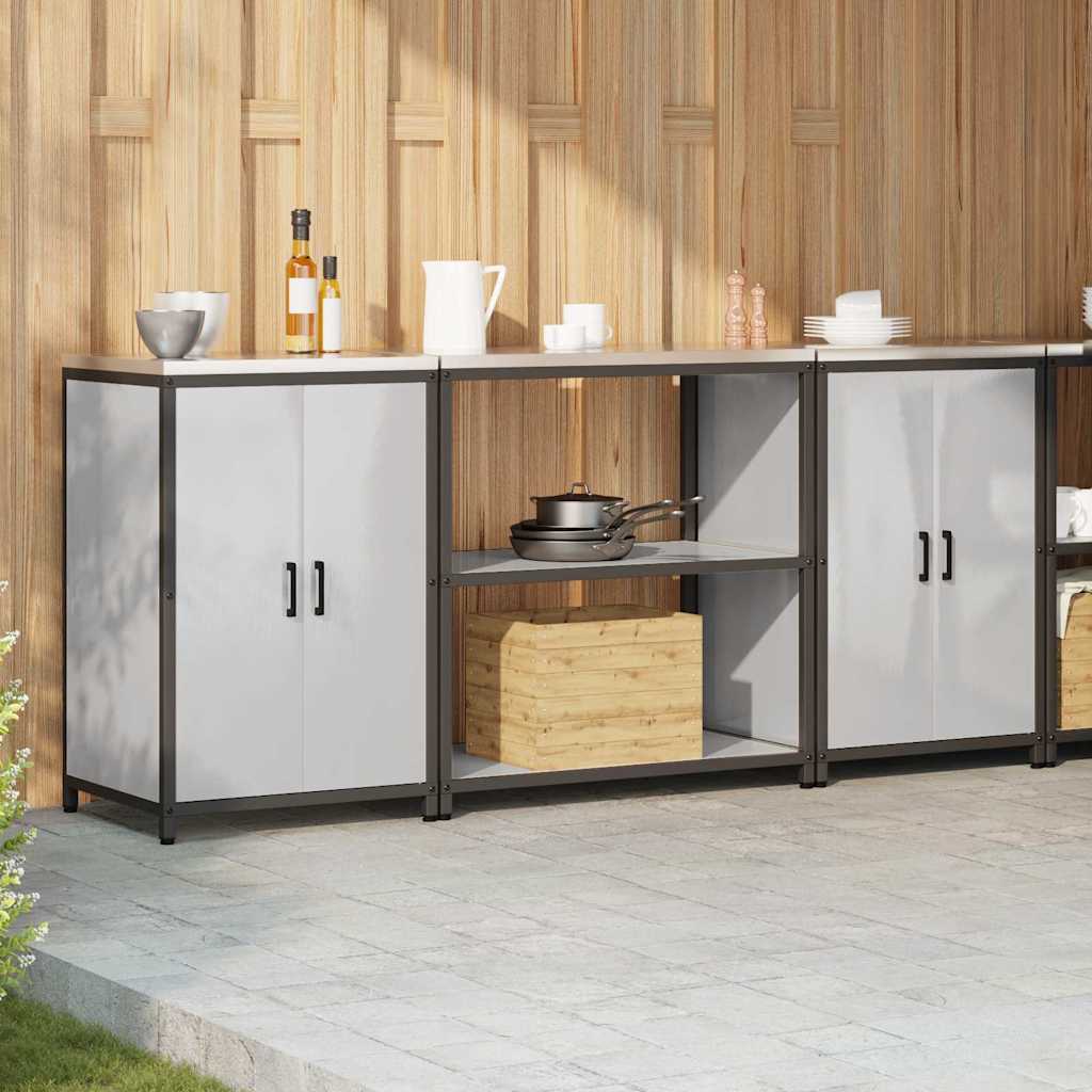 Kuhinjski set za pohranu 3 pcs Srebrno Nehrđajući čelik
