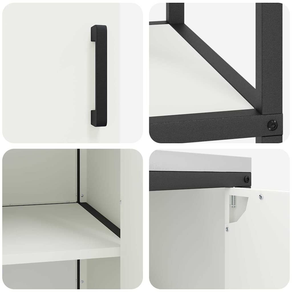 Kuhinjski set za pohranu HATTEM 2 pcs Bijela Čelična vrata