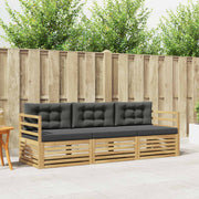 Set vanjskih sofa 3 kom. Bijela i antracit Poliester