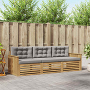Set vanjskih sofa 3 kom. Bijela i svjetlosiva
