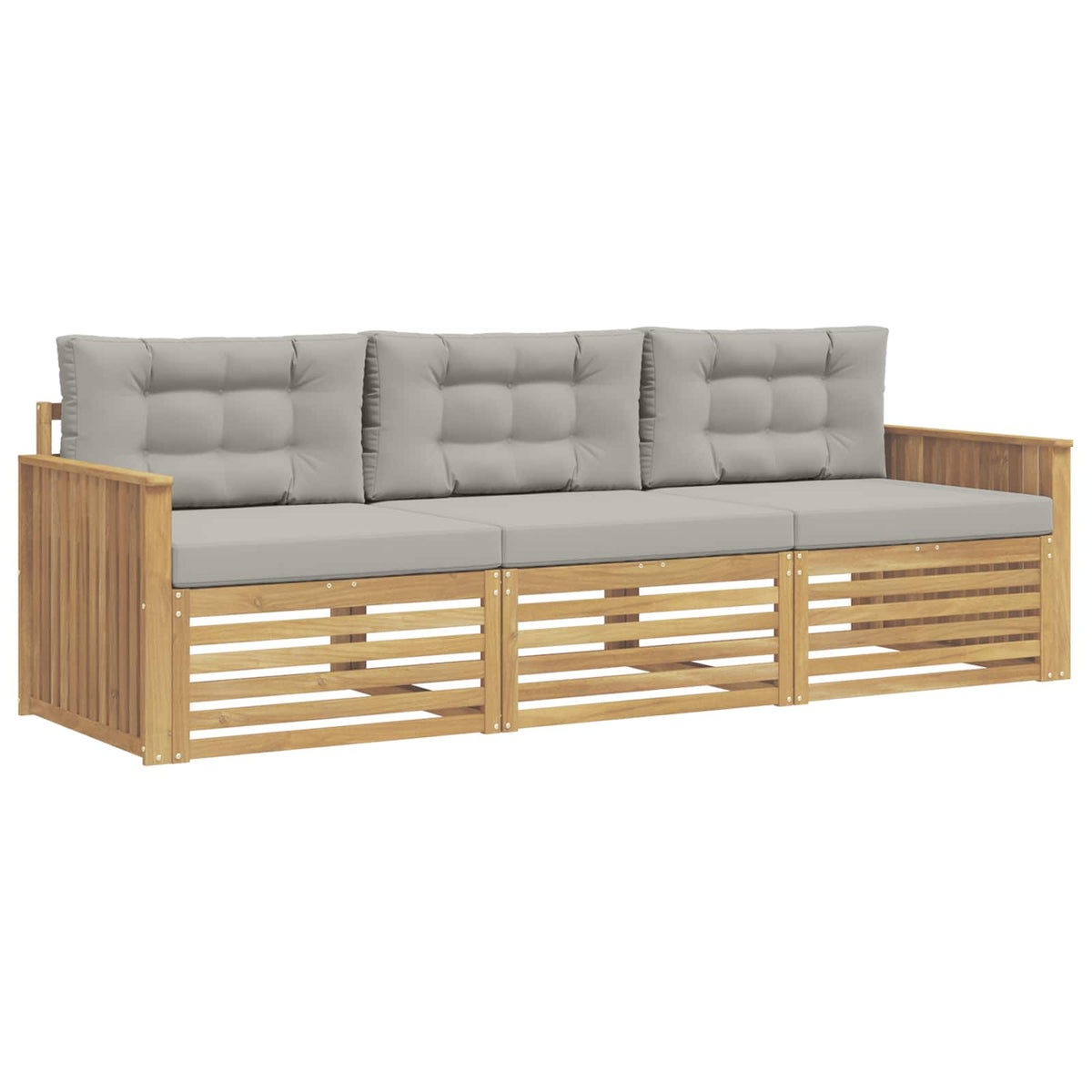 Set vanjskih sofa 3 kom. Bijela i svjetlosiva