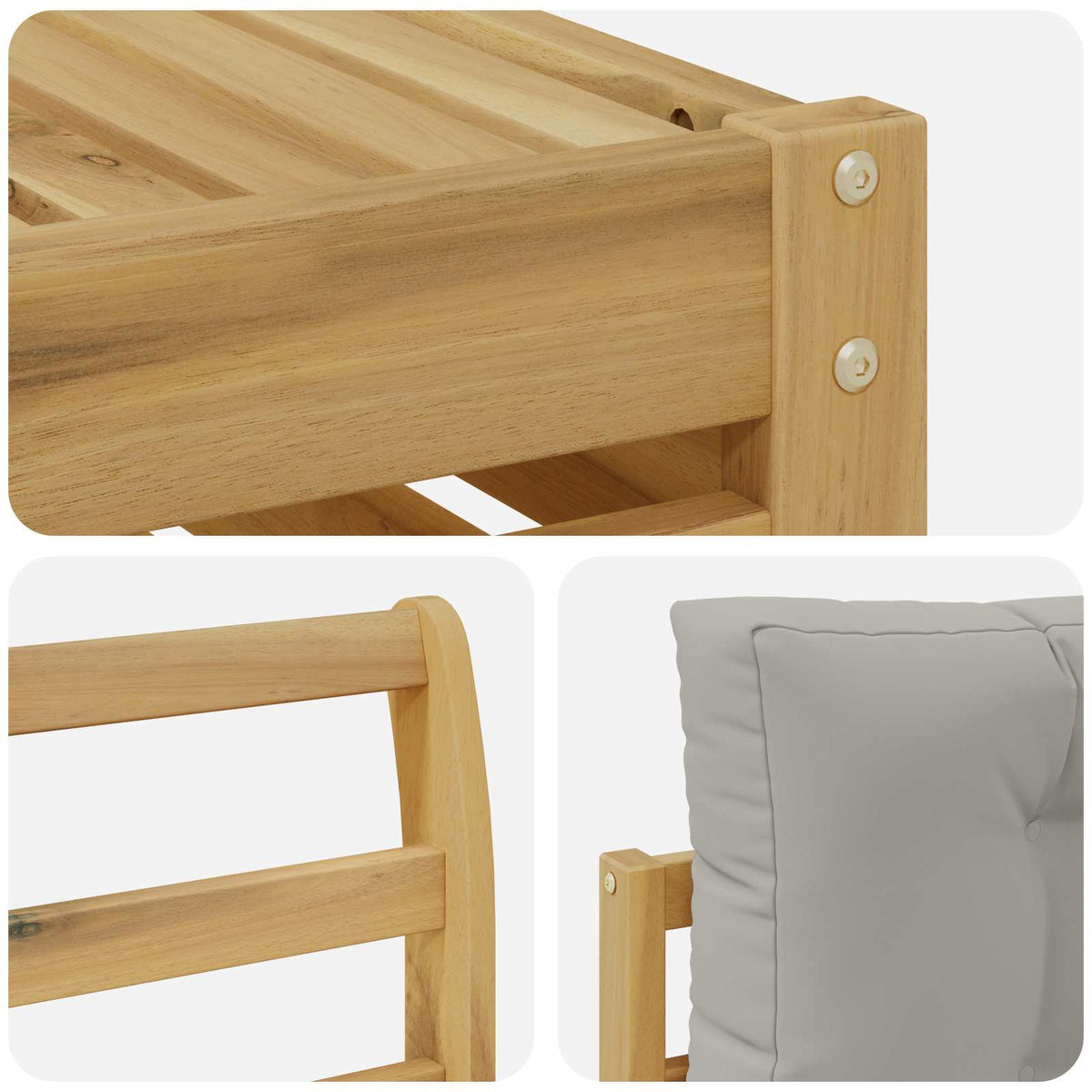Set vanjskih sofa 5 kom. Bijela i svjetlosiva