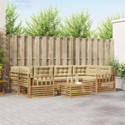 Set vanjskih sofa 7 kom. Bijela i bež Poliester