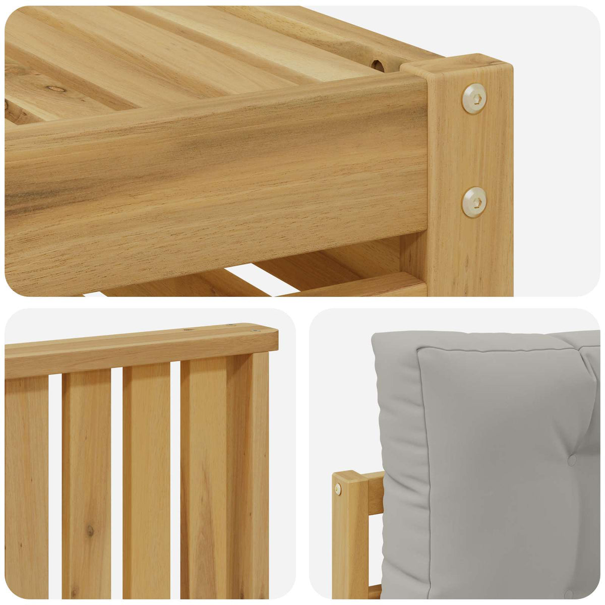 Set vanjskih sofa 7 kom. Bijela i svjetlosiva