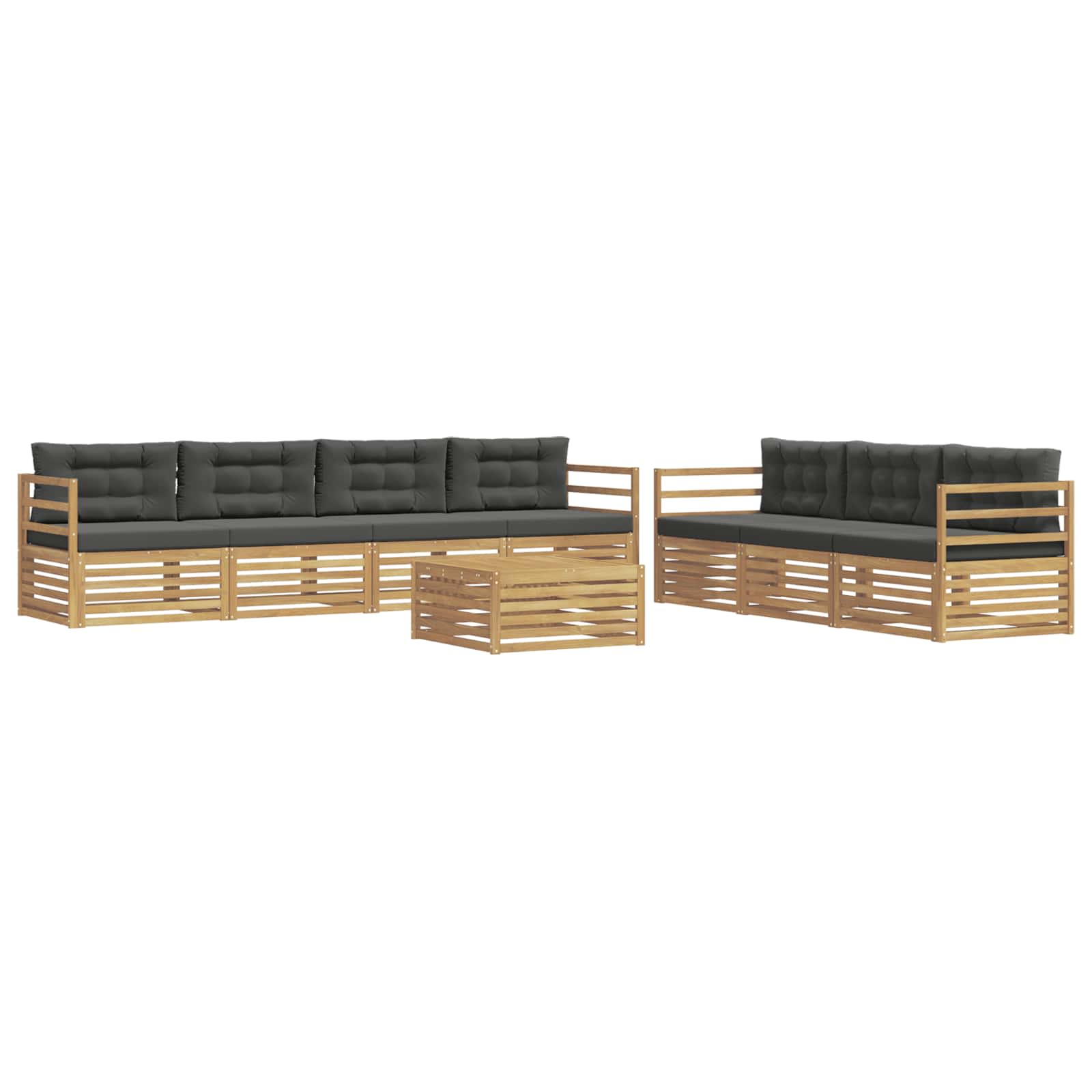 Set vanjskih sofa 8 pcs Bijela i antracit 79 x 79 x 37 cm