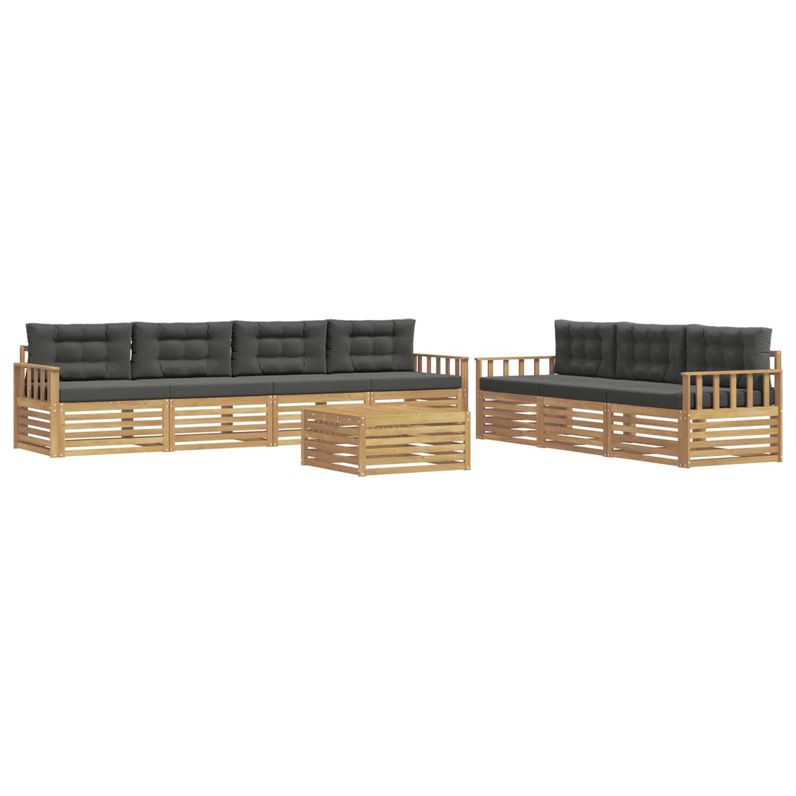 Set vanjskih sofa 8 pcs Bijela i antracit 79 x 79 x 37 cm