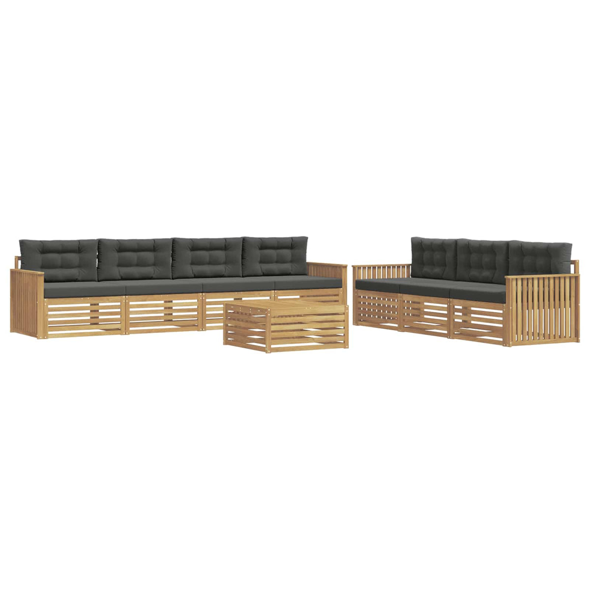 Set vanjskih sofa 8 kom. Bijela i antracit