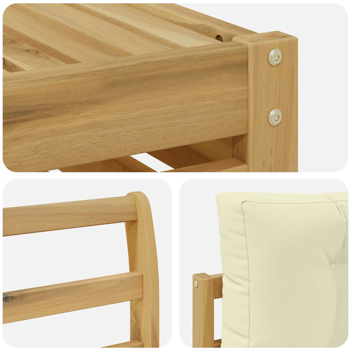 Set vanjskih sofa 8 kom. Bijela i krem