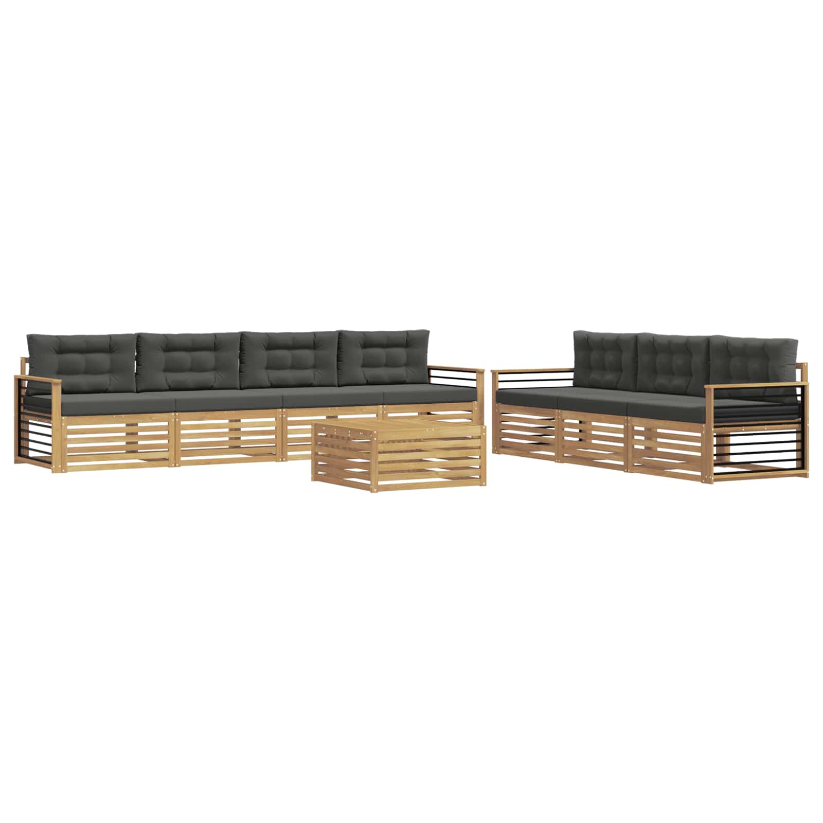 Set vanjskih sofa 8 pcs Bijela i antracit 79 x 79 x 37 cm