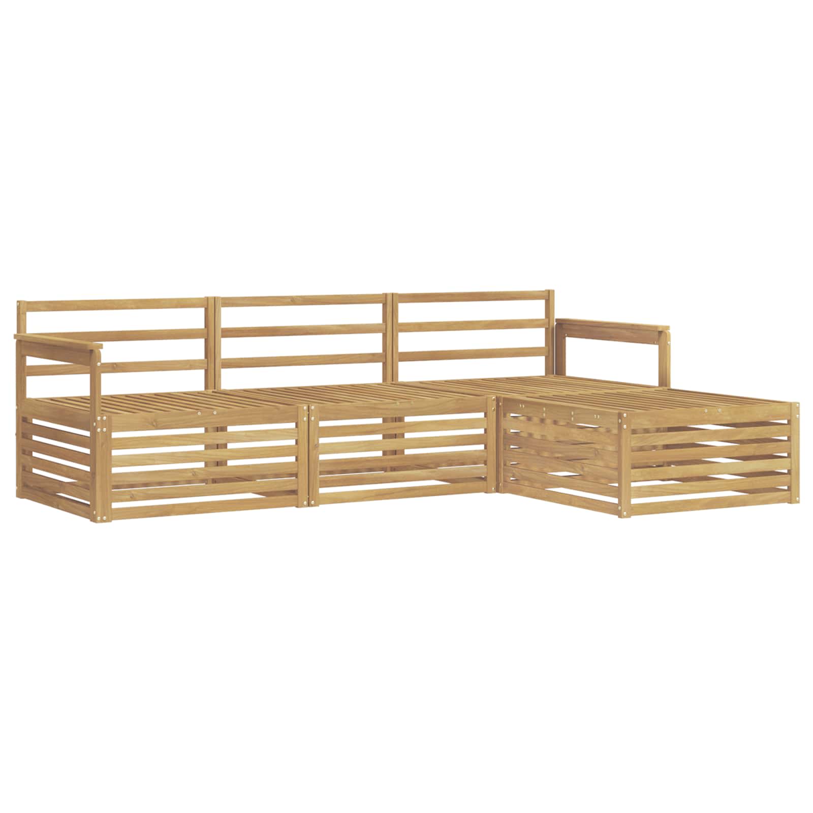Set vanjskih sofa 5 pcs Čvrsto drvo akacije