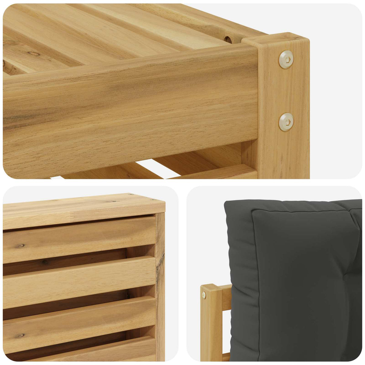 Set vanjskih sofa 4 kom. Bijela i antracit