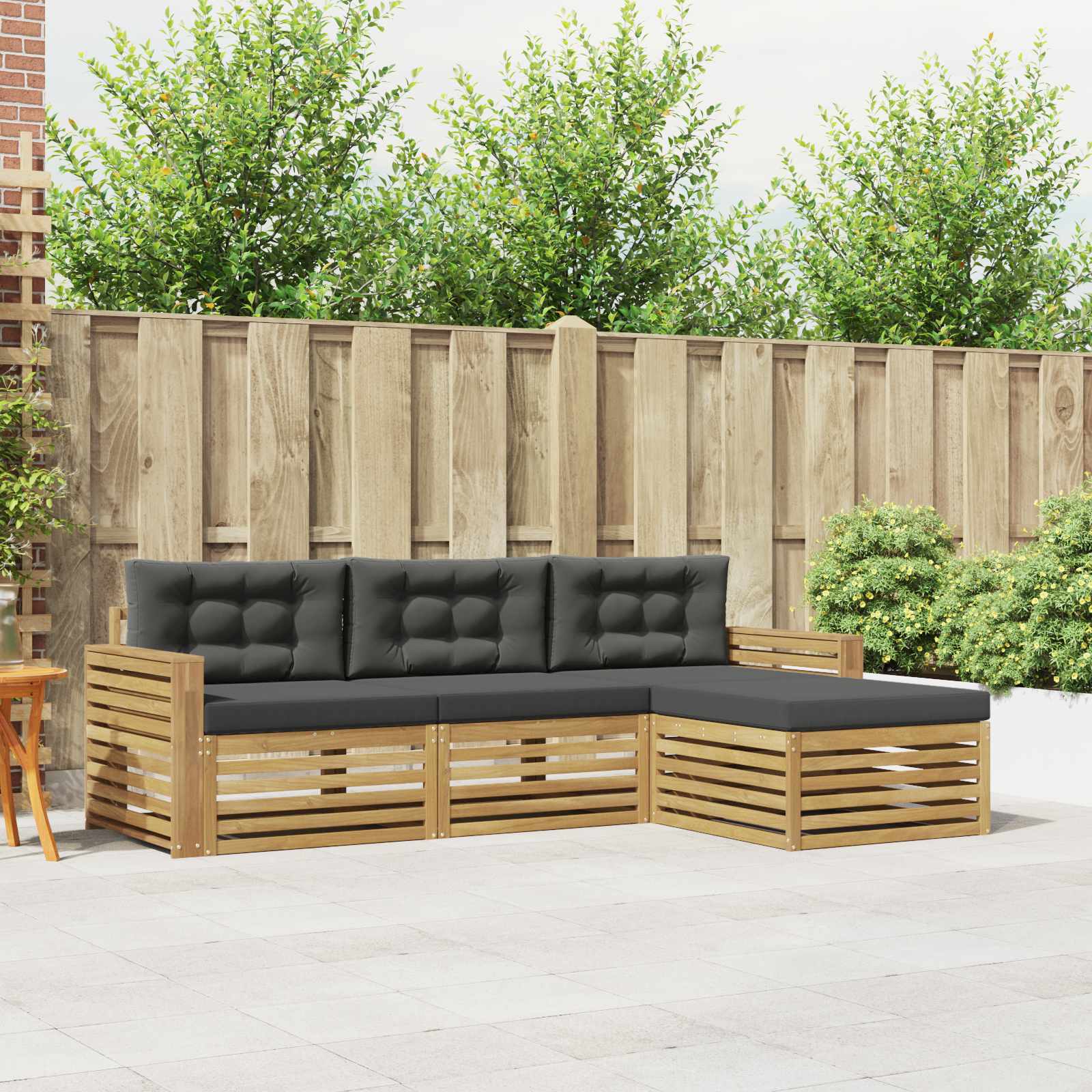 Set vanjskih sofa 4 kom. Bijela i antracit