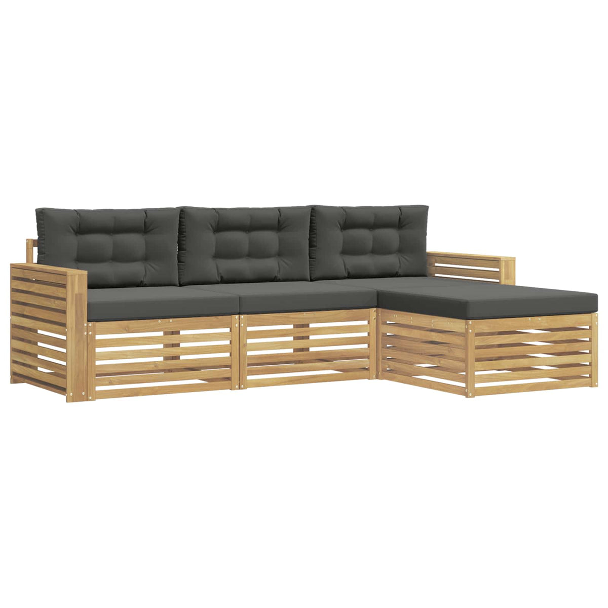 Set vanjskih sofa 4 kom. Bijela i antracit