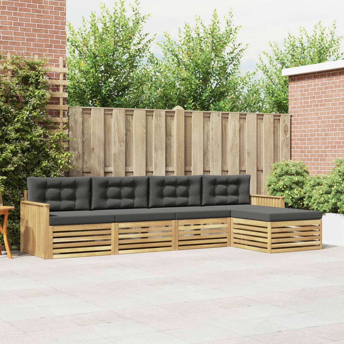 Set vanjskih sofa 5 kom. Bijela i antracit