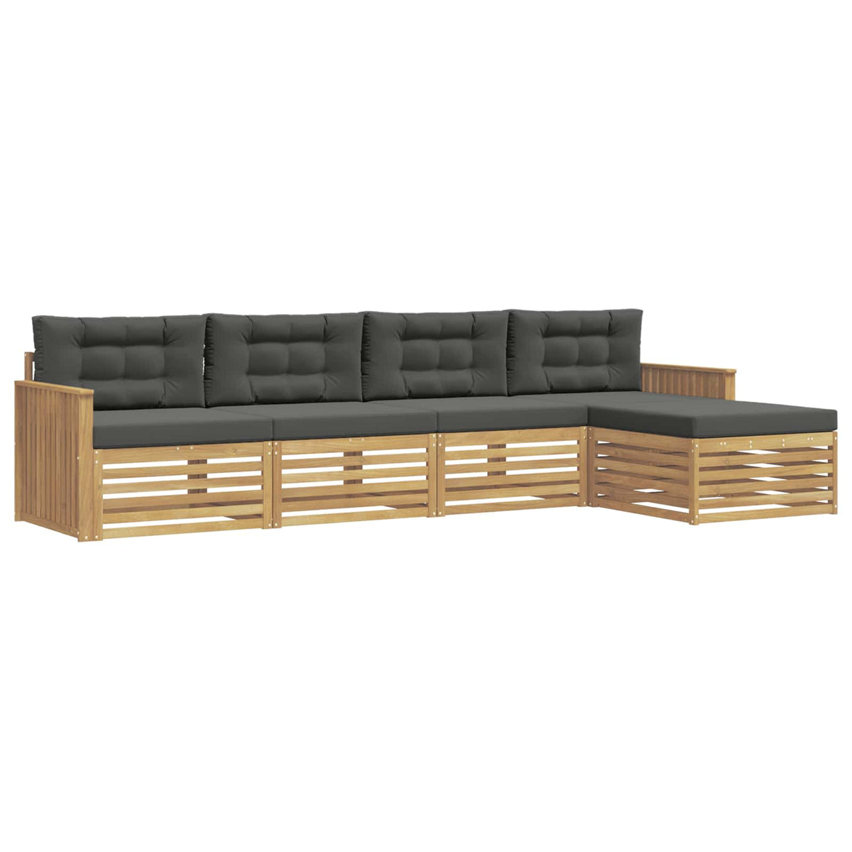 Set vanjskih sofa 5 kom. Bijela i antracit
