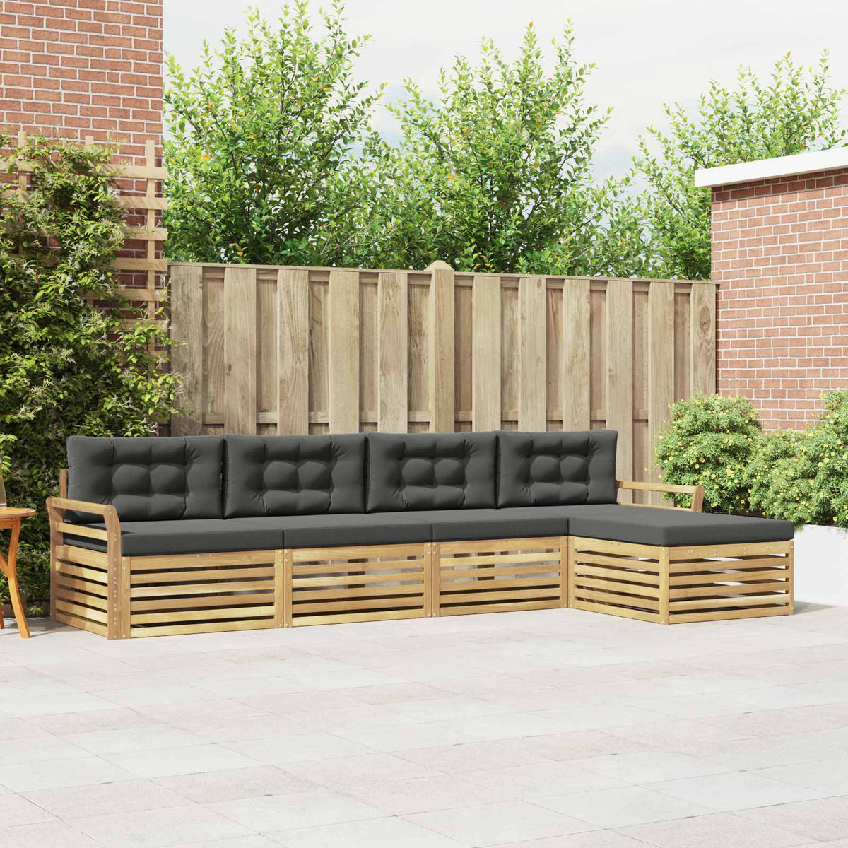 Set vanjskih sofa 5 kom. Bijela i antracit