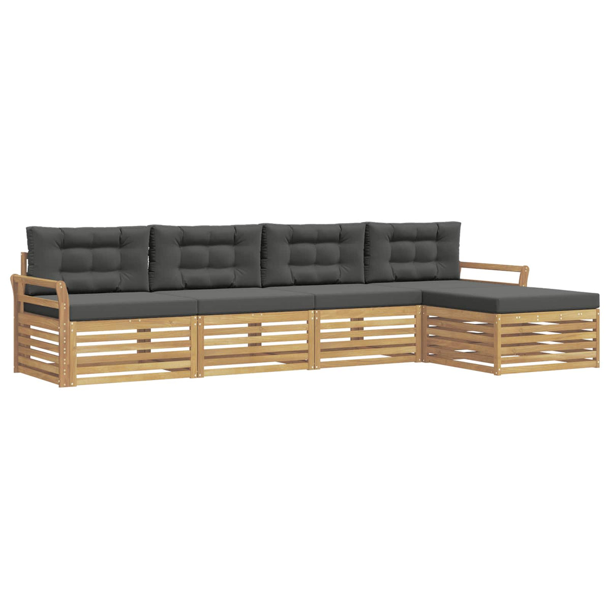 Set vanjskih sofa 5 kom. Bijela i antracit