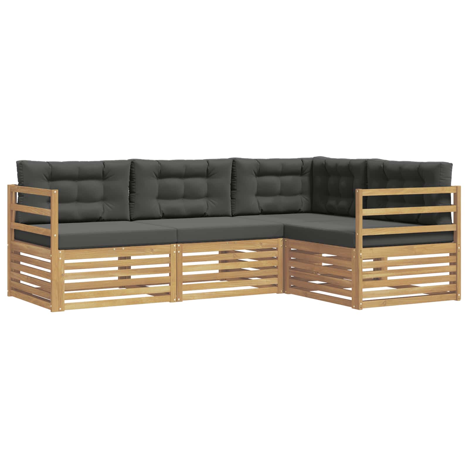 Set vanjskih sofa 4 pcs Bijela i antracit 245,5 x 166,5 x 73 cm