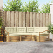 Set vanjskih sofa 4 pcs Bijela i krem 245,5 x 166,5 x 73 cm