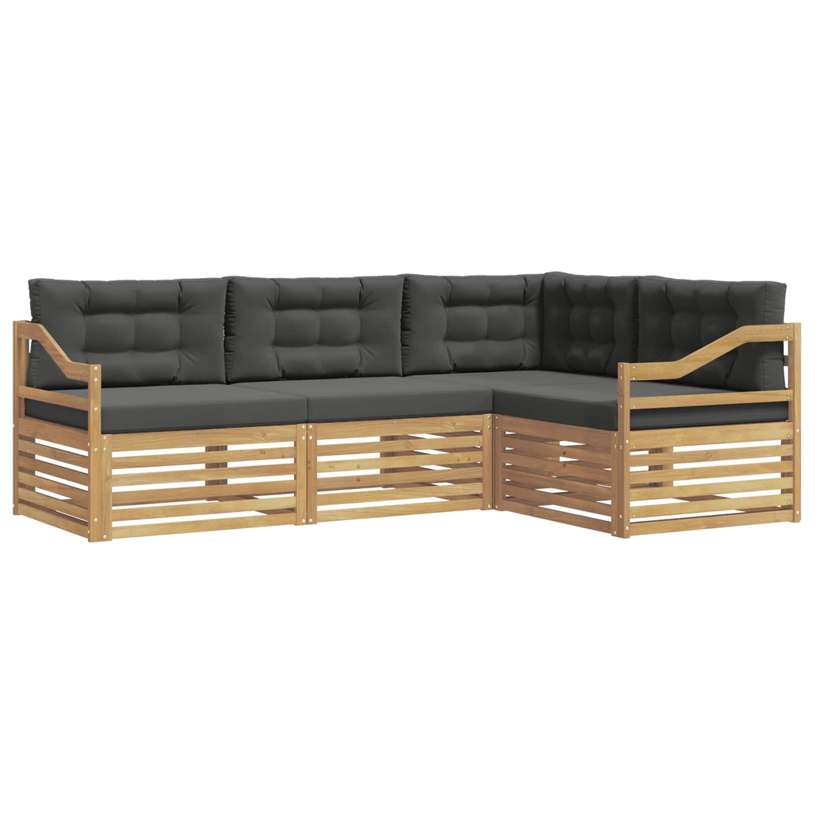 Set vanjskih sofa 4 pcs Bijela i antracit 245,5 x 166,5 x 73 cm