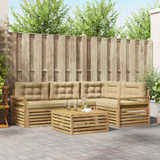 Set vanjskih sofa 5 kom. Bijela i bež Poliester