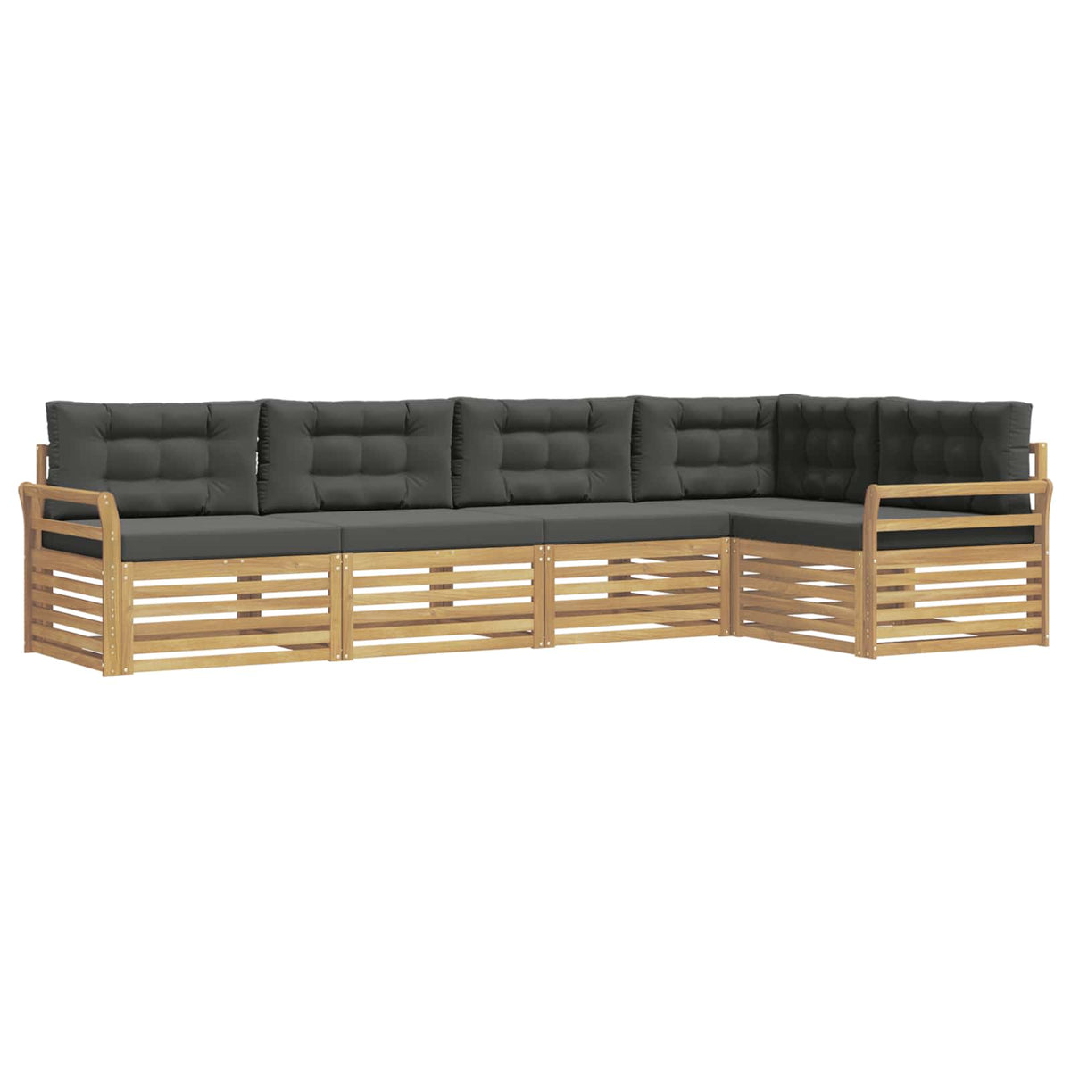 Set vanjskih sofa 5 kom. Bijela i antracit Poliester