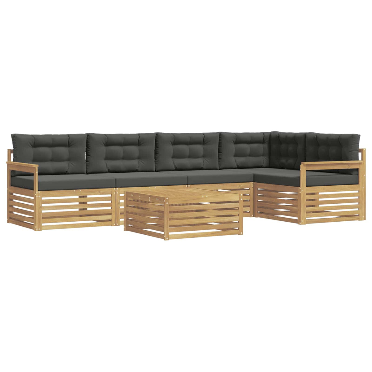 Set vanjskih sofa 6 kom. Bijela i antracit Poliester