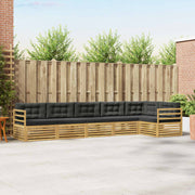 Set vanjskih sofa 6 pcs Bijela i antracit 404 x 166,5 x 73 cm