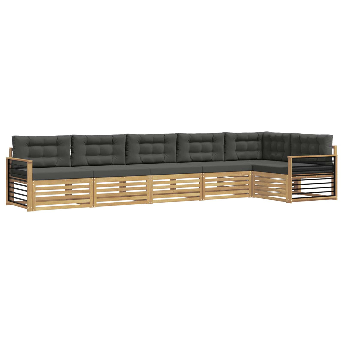Set vanjskih sofa 6 kom. Bijela i antracit Poliester