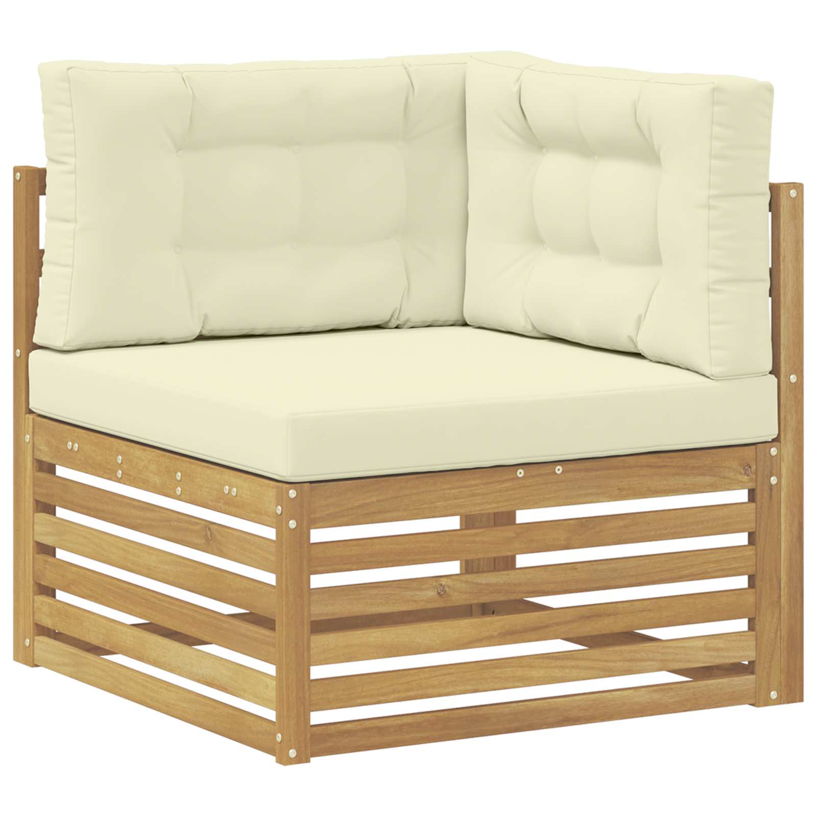 Set vanjskih sofa 6 pcs Bijela i krem 404 x 166,5 x 73 cm