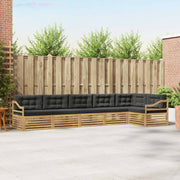 Set vanjskih sofa 6 pcs Bijela i antracit 404 x 166,5 x 73 cm