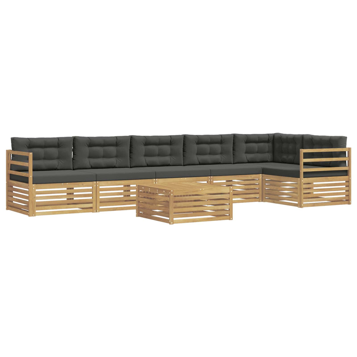 Set vanjskih sofa 7 kom. Bijela i antracit Poliester